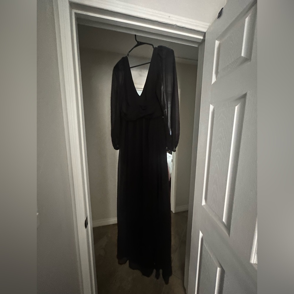 Lulu's Black Long Sleeve Dress